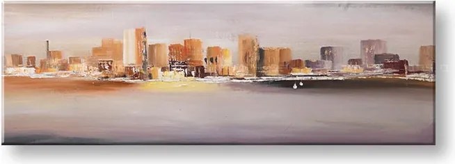 Maľovaný obraz na stenu MESTO 120x40 cm