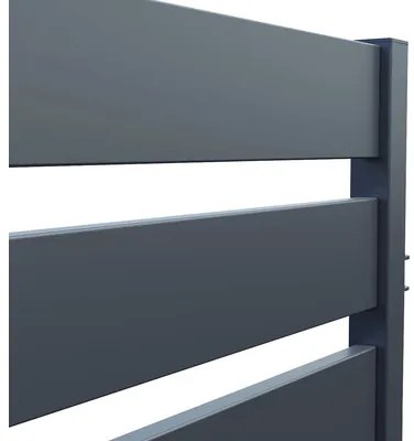 Brána POLARGOS Safir Element 400 x 150 cm dvojkrídlová stavebnicové prevedenie 7024 grafitová sivá