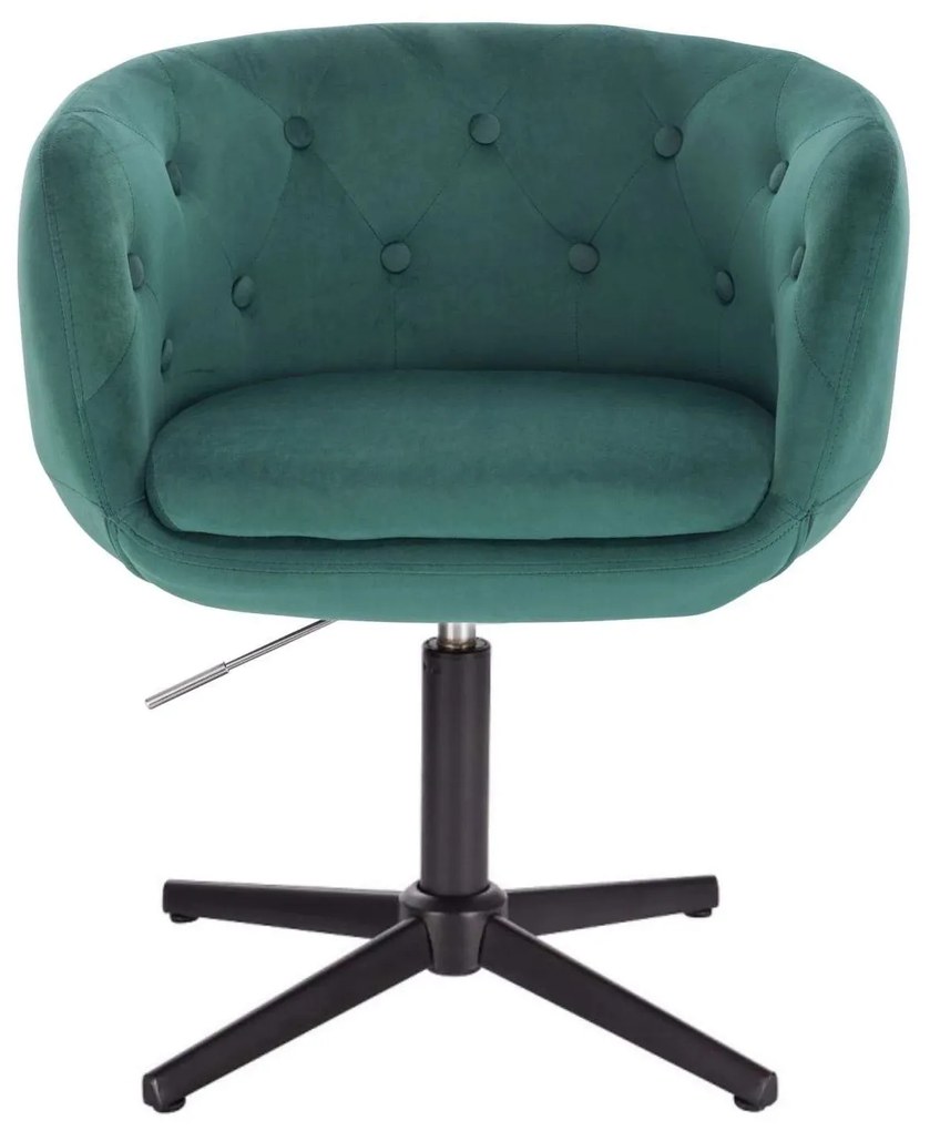 LuxuryForm DESIGN Kreslo MONTANA VELUR na čiernom kríži - zelené