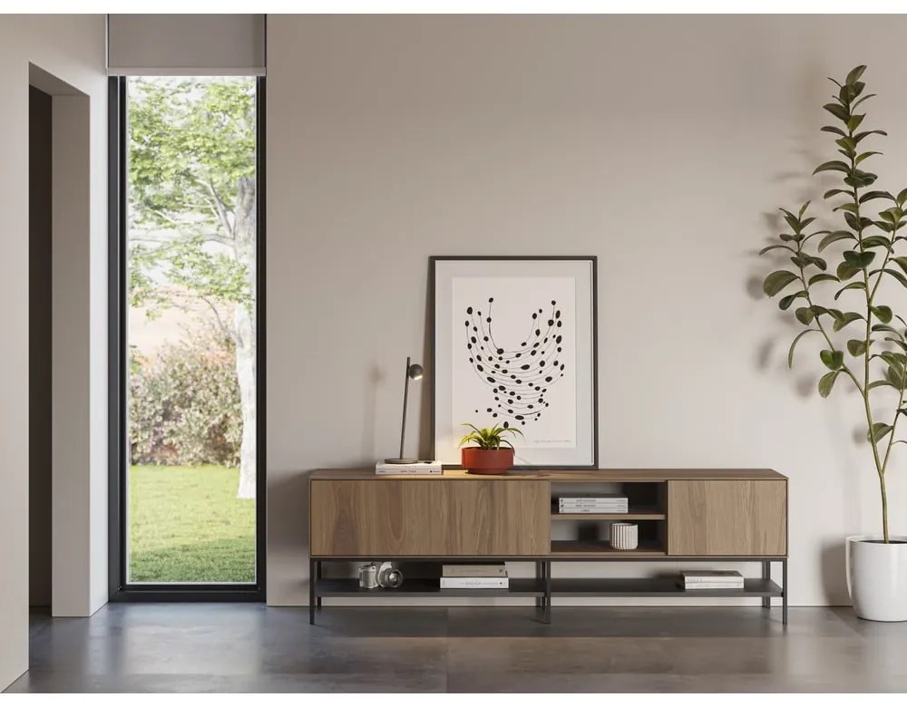 TV stolík v dekore duba v prírodnej farbe 180x55x35 cm Amira – Marckeric