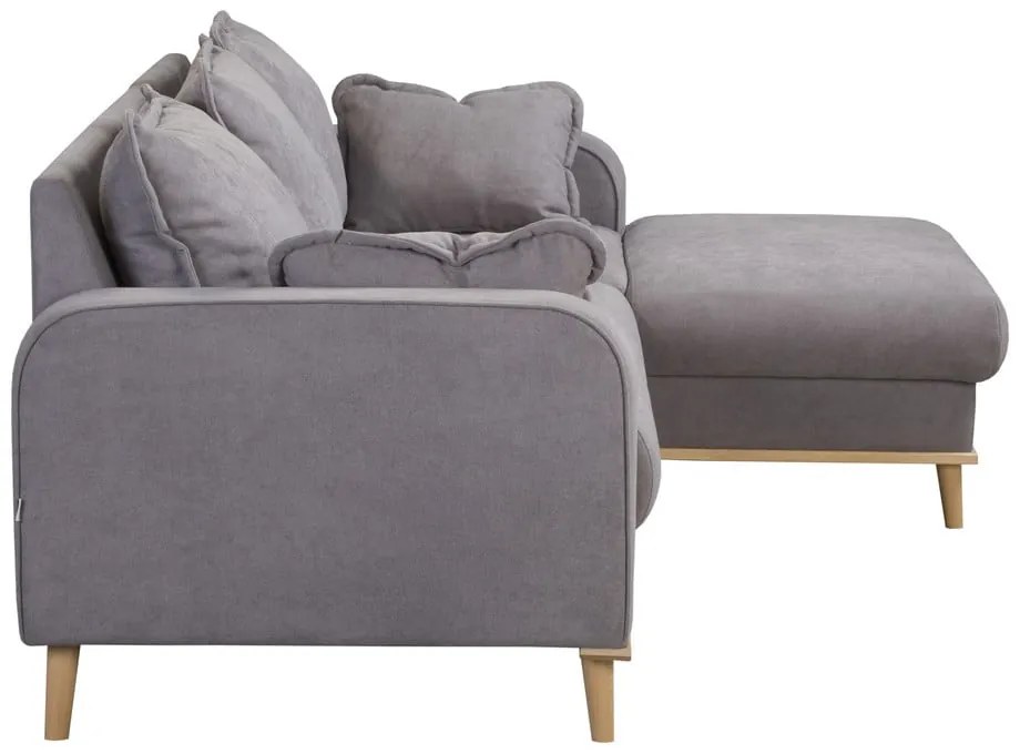 Sivá rohová pohovka (pravý roh) Beata - Ropez