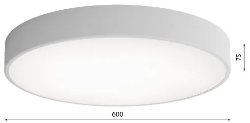 LED Stropné svietidlo CLEO LED/69W/230V 4000K pr. 60 cm šedá