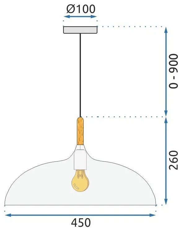 Dekorstudio Stropná lampa ANZO biela