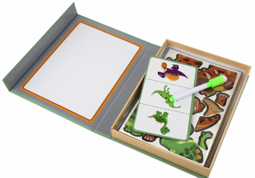 Lean Toys Vzdelávacia sada magnetických puzzle - Dinosaury