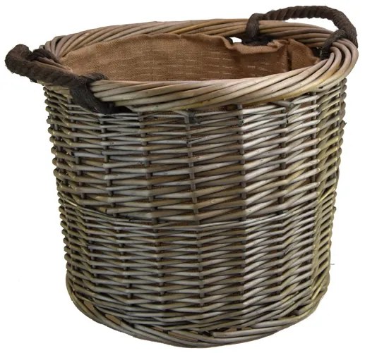Prútený okrúhly kôš na drevo Rozmery (cm): průměr 40, v. 35