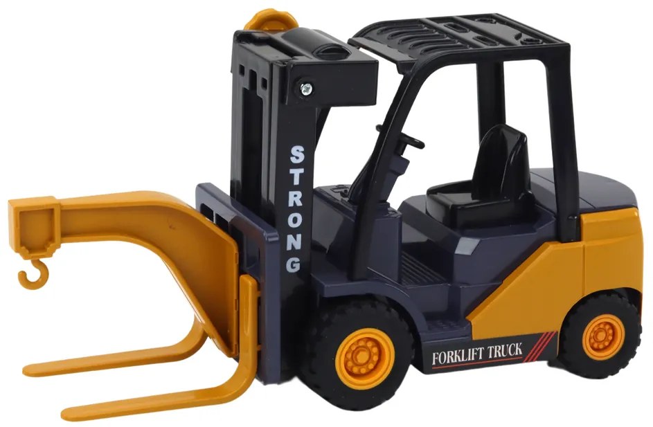 LEAN TOYS Vysokozdvižný vozík s trecím pohonom – žltý