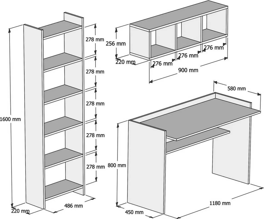 Pracovný stôl Hera White