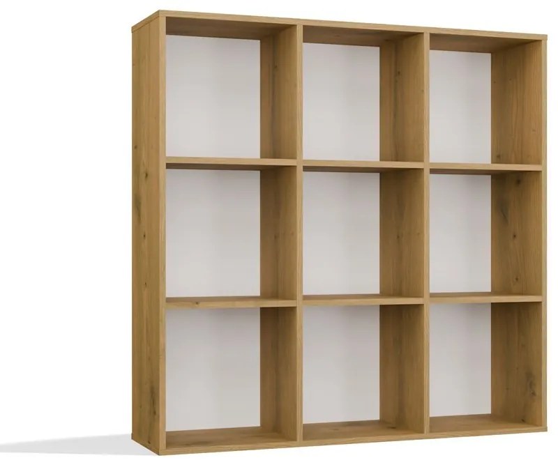 Regál MALAX 3x3 110 cm dub remeselný