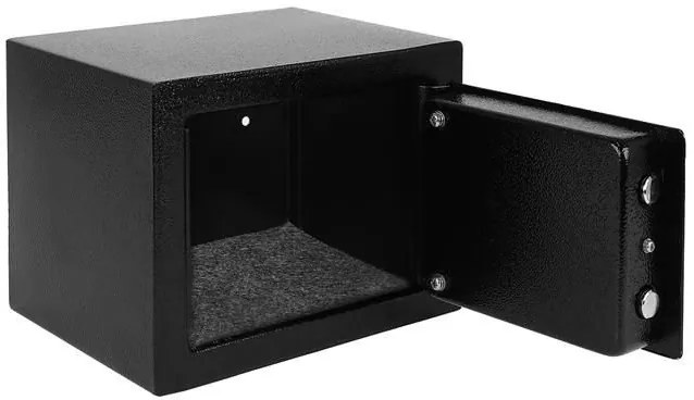 ISO 8800 Trezor s mechanickým zámkom 23x17x17cm - čierny