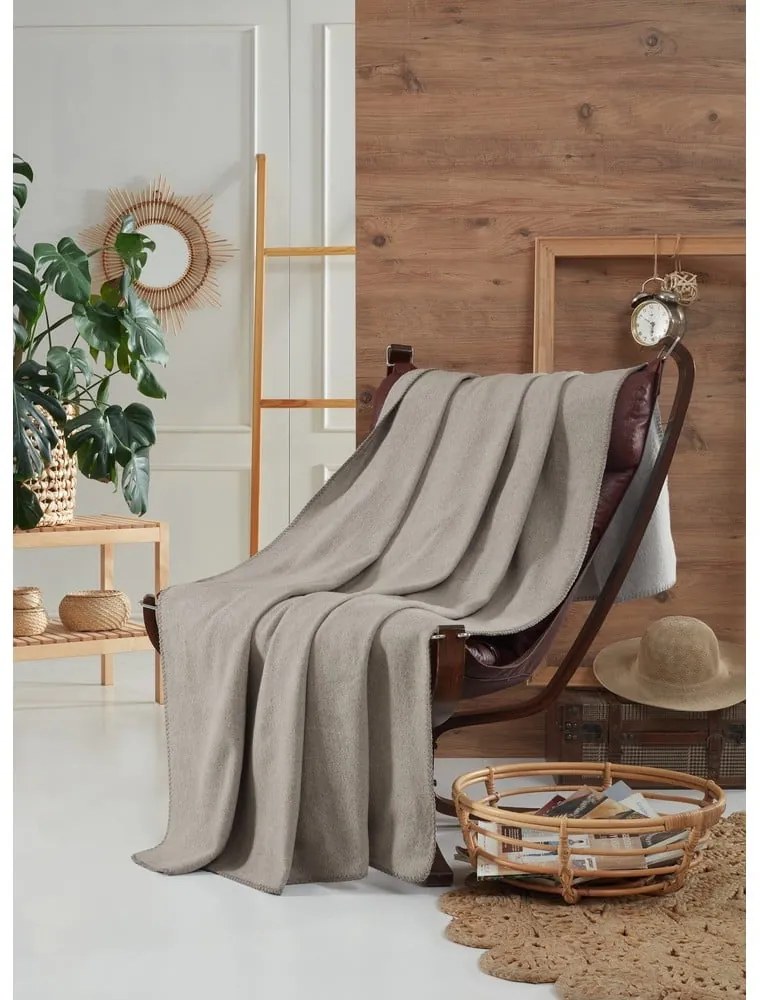 Sivá fleecová deka 130x170 cm Brighton – Mijolnir