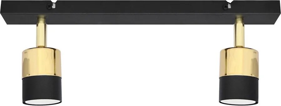 LED Bodové svietidlo TUBSSON 2xGU10/4,8W/230V čierna/zlatá