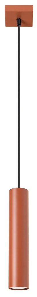 Závesné svietidlo Lagos, 1x oranžové kovové tienidlo