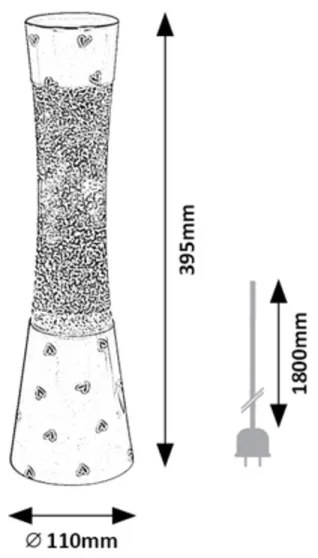 Rabalux 7027 - Lávová lampa MINKA 1xGY6,35/20W/230V ružová