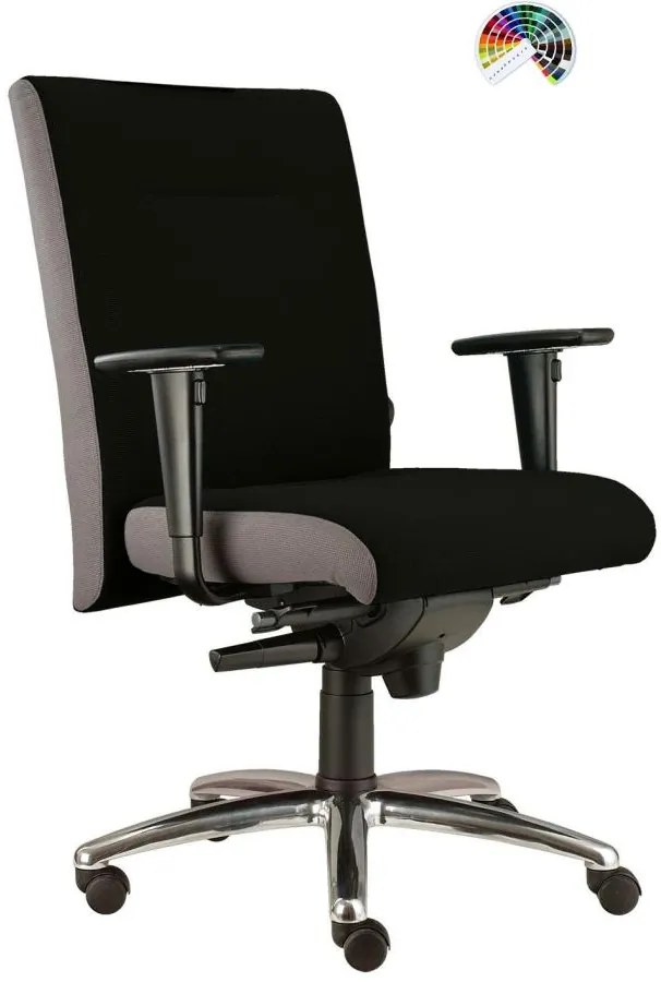 Záťažová kancelárska stolička NONSTOP 24/7 čalúnenie KOŽENKA Arizona