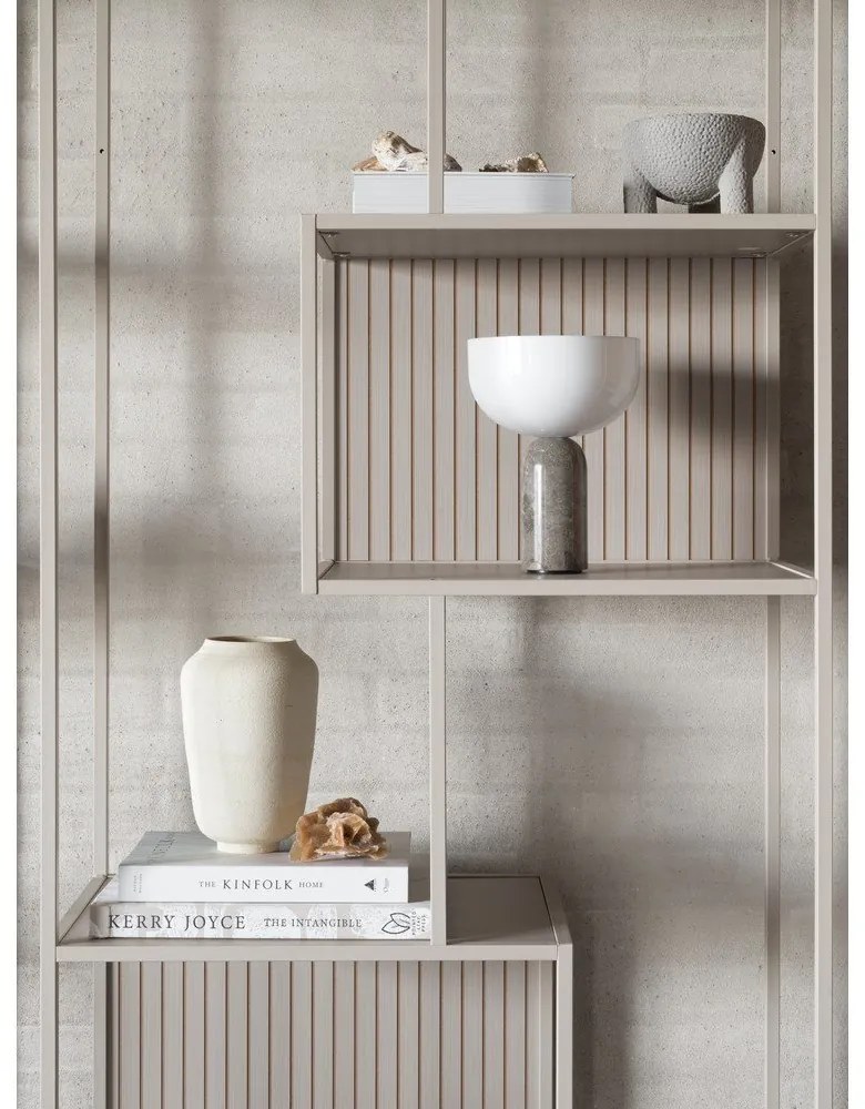Sivá knižnica 77x185x35 cm Seaford – Actona