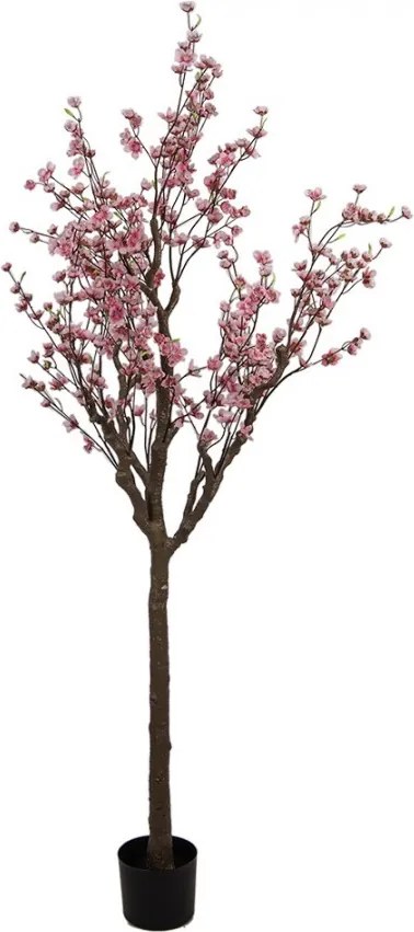 Dekorácia umelý strom čerešňa s ružovými kvetmi Cherry Blossom - 45*45*185 cm