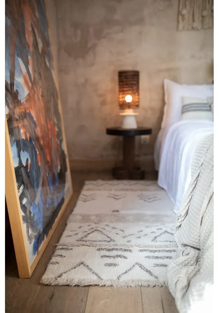 Krémový prateľný ručne tkaný vlnený koberec 80x140 cm Lakota Day – Lorena Canals