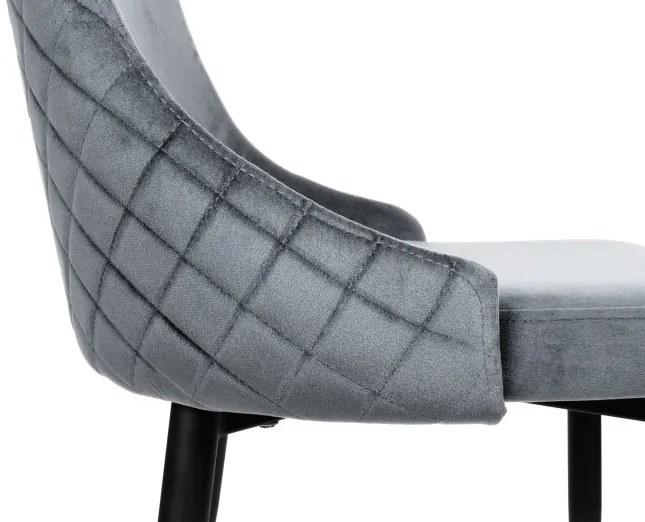 Jedálenská stolička VERMONT zamatová, grafitová