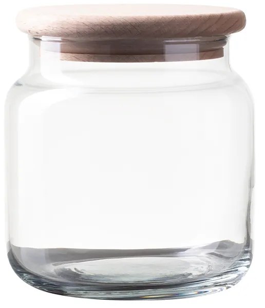 Sklenená nádoba s vekom 0,6 l -  Basic Kitchen - 593765