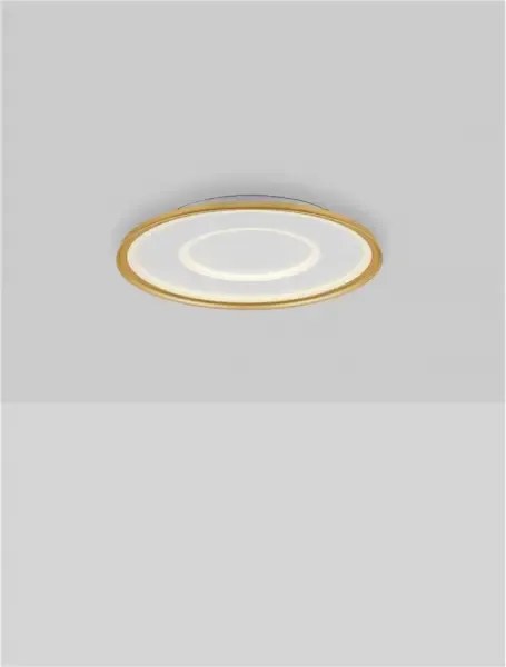 LED stmievateľné zlaté dizajnové stropné svietidlo Figin 60 s diaľkovým ovládaním 49W