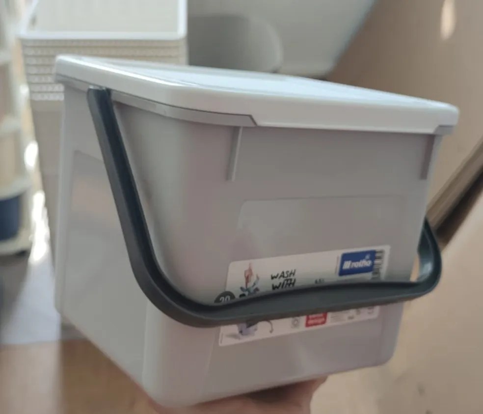 2. akosť - Nádoba na prací prášok, granule alebo bioodpad – 4,5l DETERGENT sivý