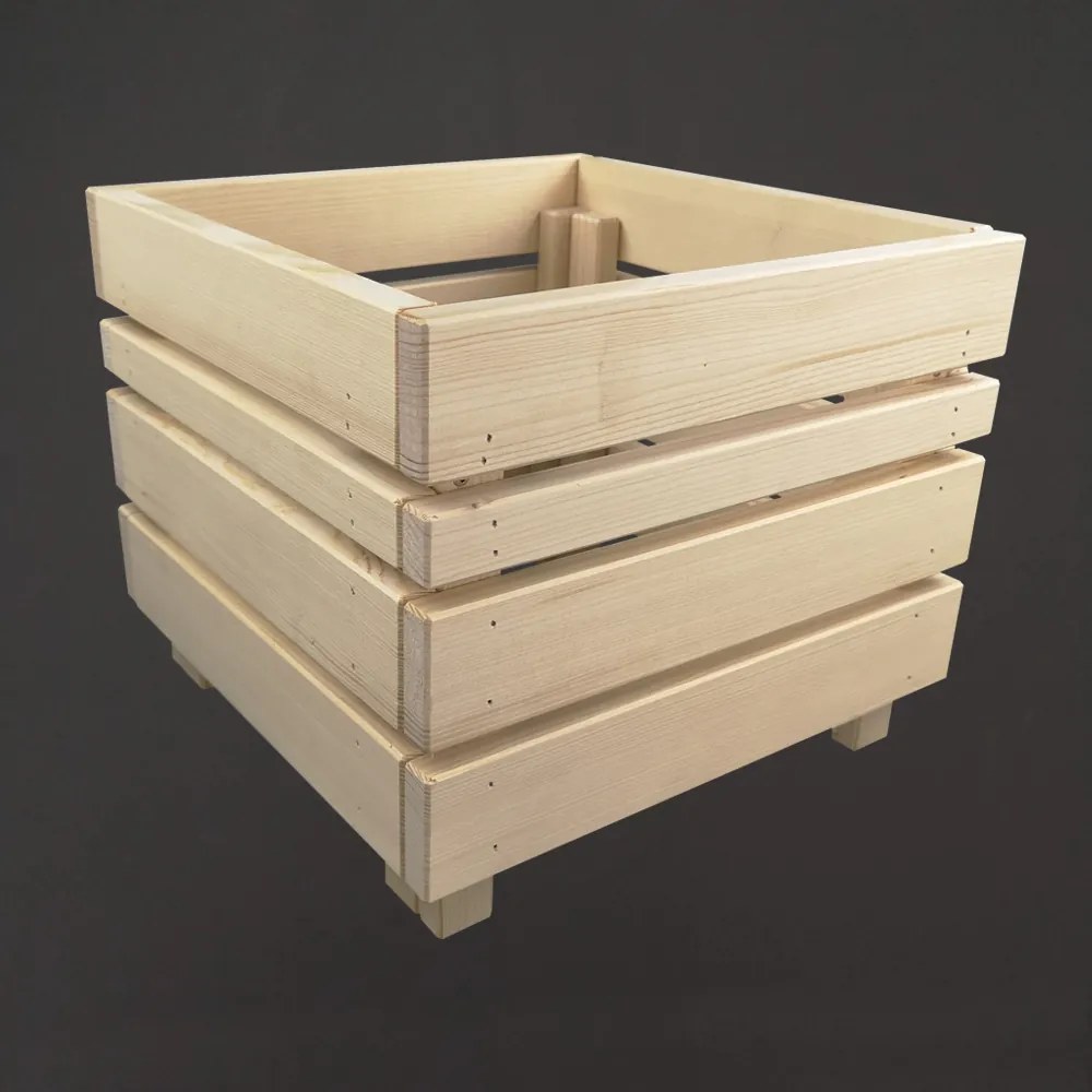 AMADEA Dřevěný designový obal na květináč, 33,6x33,6x28cm