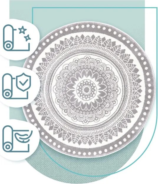 Koberec Agnella Soft Koro sivý / popol kruh