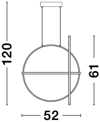 LED luster Arte 52 zlaté