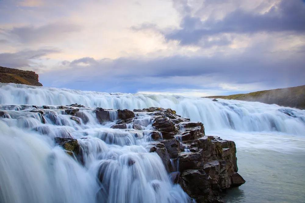 Samolepiaca fototapeta vodopády na Islande