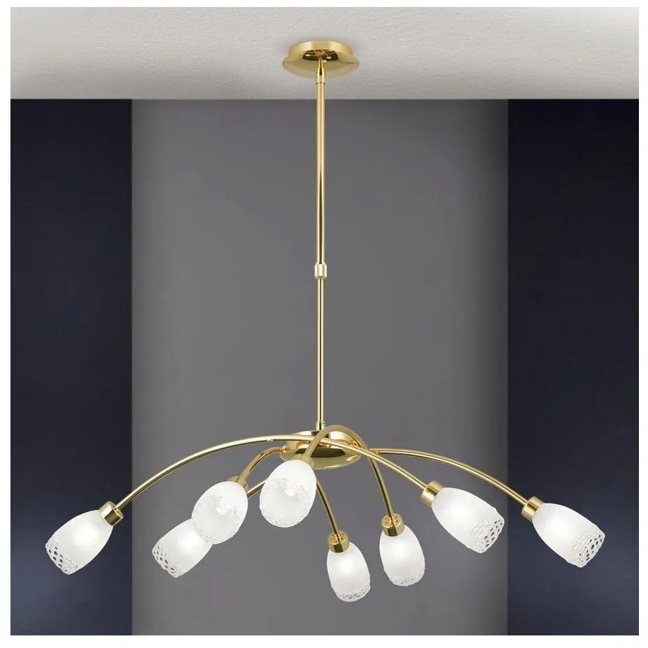 Orion - Luster na tyči CARLA 8xG9/28W/230V zlatý