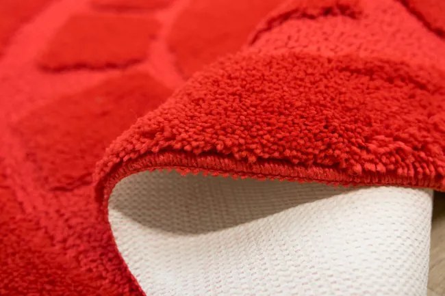 Kúpeľňový koberček Ocean červený kruh