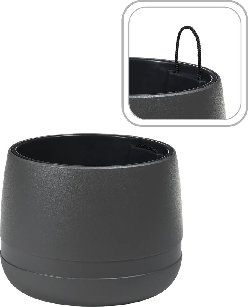 KVETINÁK KOMA VAZA 420 MM – antracit*21105