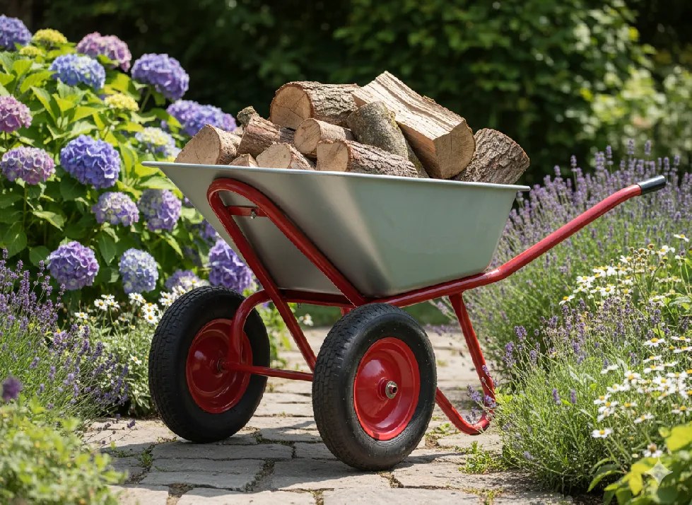 Garden Line KOLESOVY FURIK - OBJEM 140 L - ČERVENÁ