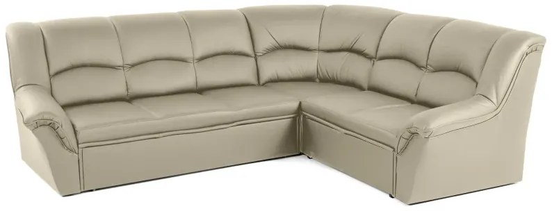 Kožená rohová sedacia súprava DUBAJ LUX XL, béžová (K-11)