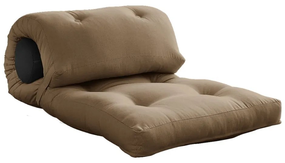 Sivohnedý futónový matrac 70x200 cm Wrap Mocca/Dark Grey – Karup Design