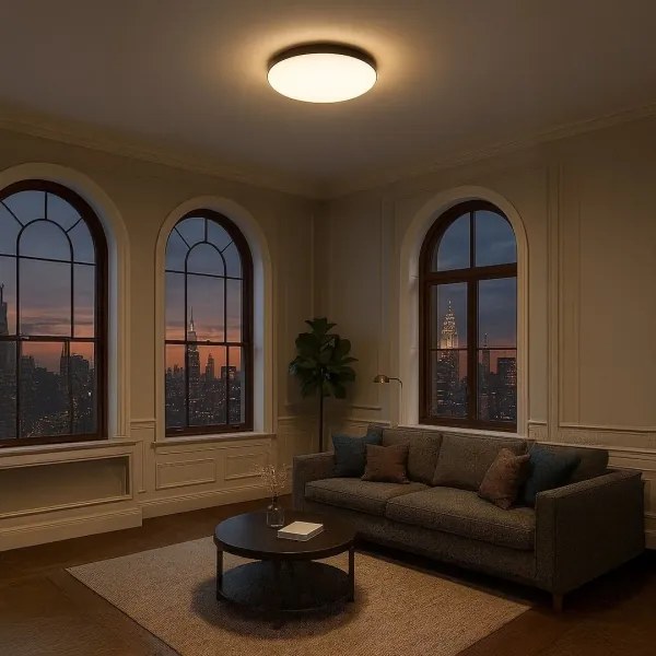 LED stropné svietidlo MAYA LED/36W/230V, priemer 50 cm, čierne