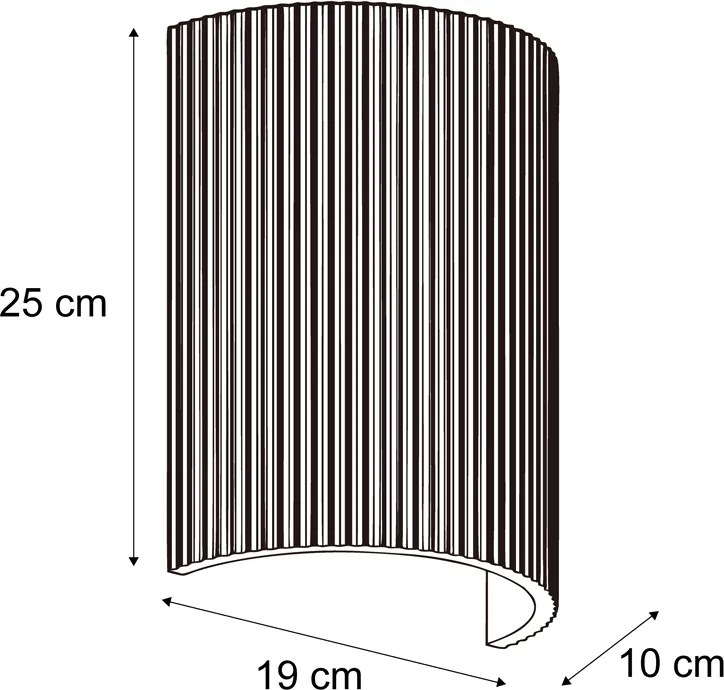 Škandinávske nástenné svietidlo béžové oválne - Plaster
