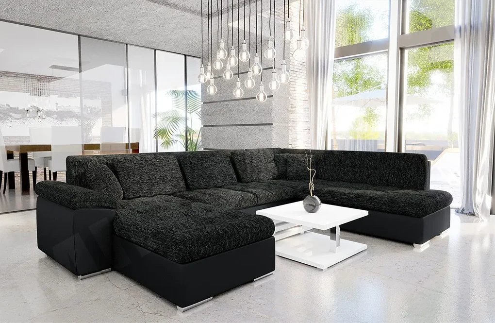 Rohová sedacia súprava Tony Bis, Dostupné poťahy: Uttario Velvet 2954 + Uttario Velvet 2954 + Evo 29, Strana: Ľavá - U