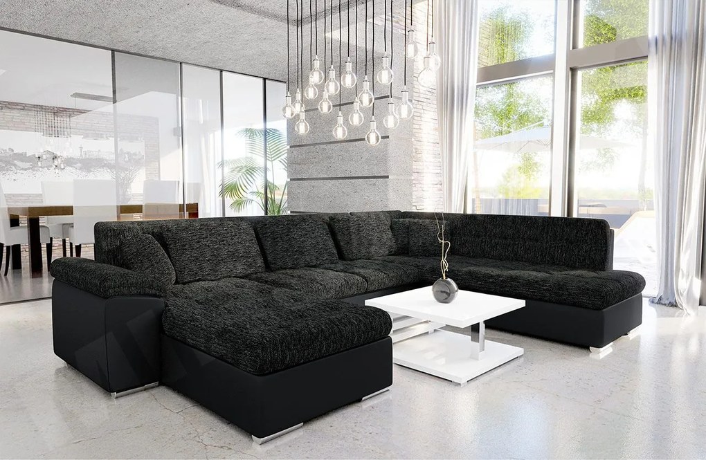 Rohová sedacia súprava Tony Bis, Dostupné poťahy: Uttario Velvet 2955 + Uttario Velvet 2955 + Uttario Velvet 2979, Strana: Pravá - U