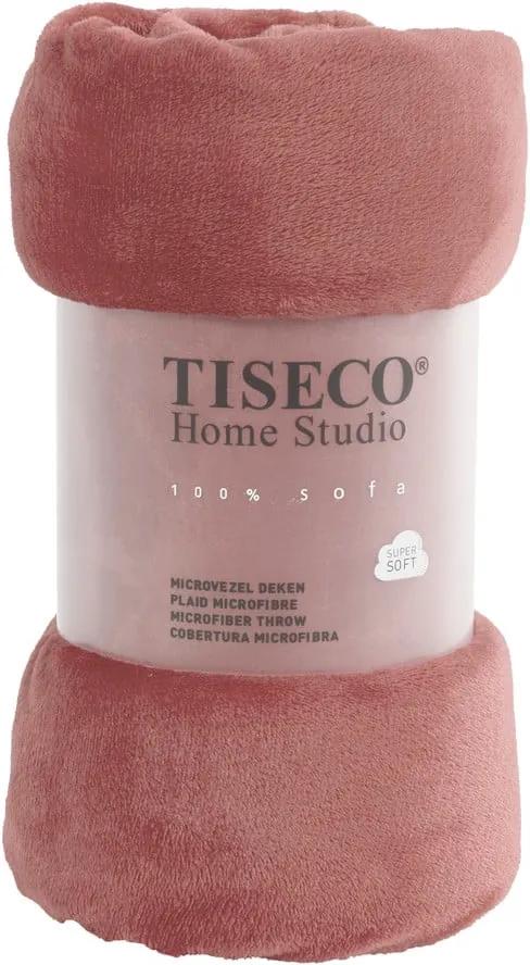 Ružová mikroplyšová deka Tiseco Home Studio, 150 x 200 cm