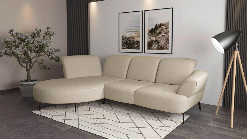 XXXLutz ROHOVÁ SEDAČKA, textil, krémová Sit & More - Sedačky - 000144013254