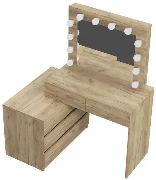 Toaletný stolík s LED zrkadlom