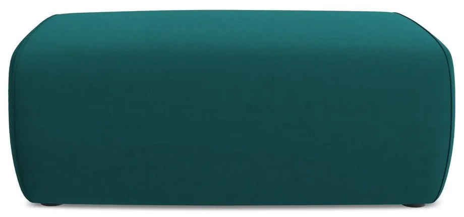 Tyrkysovomodrá zamatová podnožka Kapua – Makamii