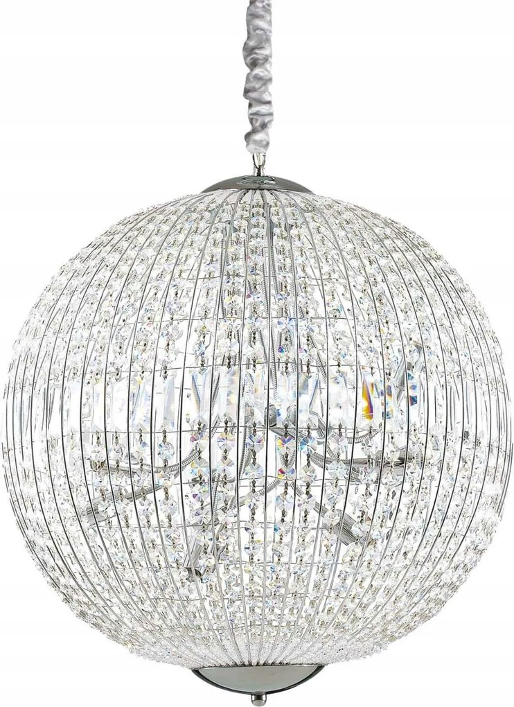 Závesné svietidlo Ideal Lux Luxor SP12 G9 12x40W chróm kryštál