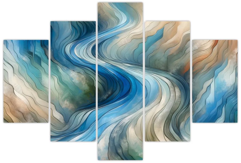 Obraz - Abstraktný prúd (150x105 cm)