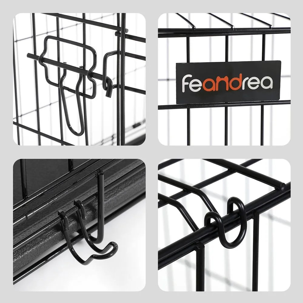 FEANDREA Klietka pre psa FEANDREA, prepravka pre psa s 2 dvierkami, 122 x 74,5 x 80,5 cm, čierna PPD48BK