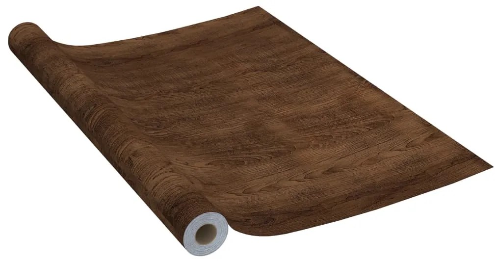 Samolepiace fólie na dvere 2 ks tmavý dub 210x90 cm PVC