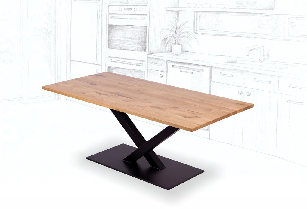 Wooded Jedálenský stôl London z masívu DUB 190x90x76cm