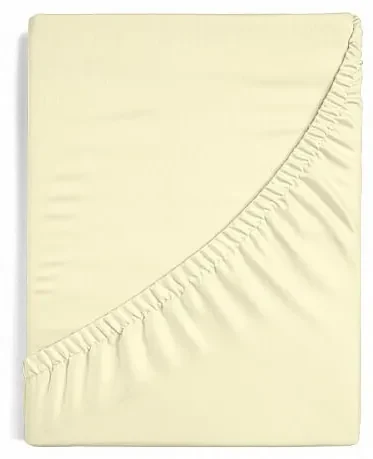 Napínacie prestieradlo na posteľ - Light Beige Jersey 100/220/25