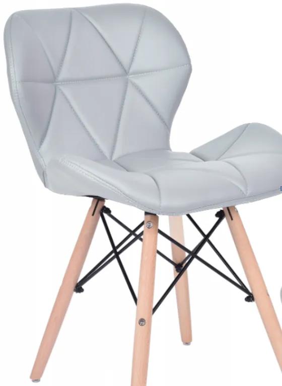 Jedálenské stoličky EKO svetlo sivé 4 ks - škandinávsky štýl